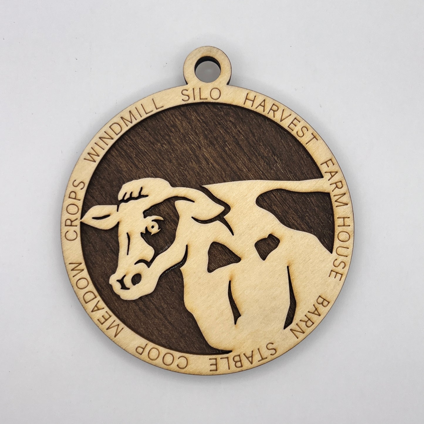 "Cow" Wooden Layered Ornament - 2 styles available