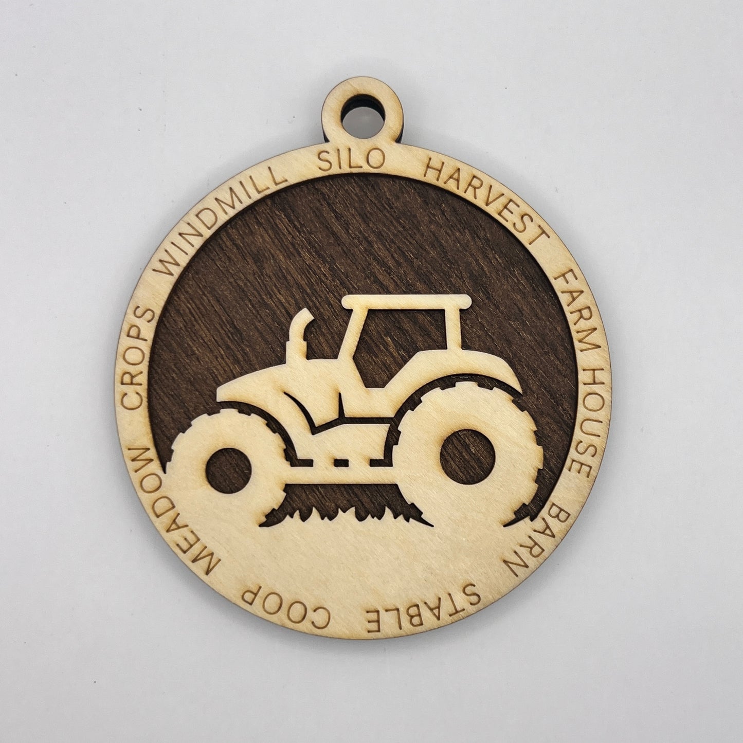 "Tractor" Wooden Layered Ornament - 2 styles available