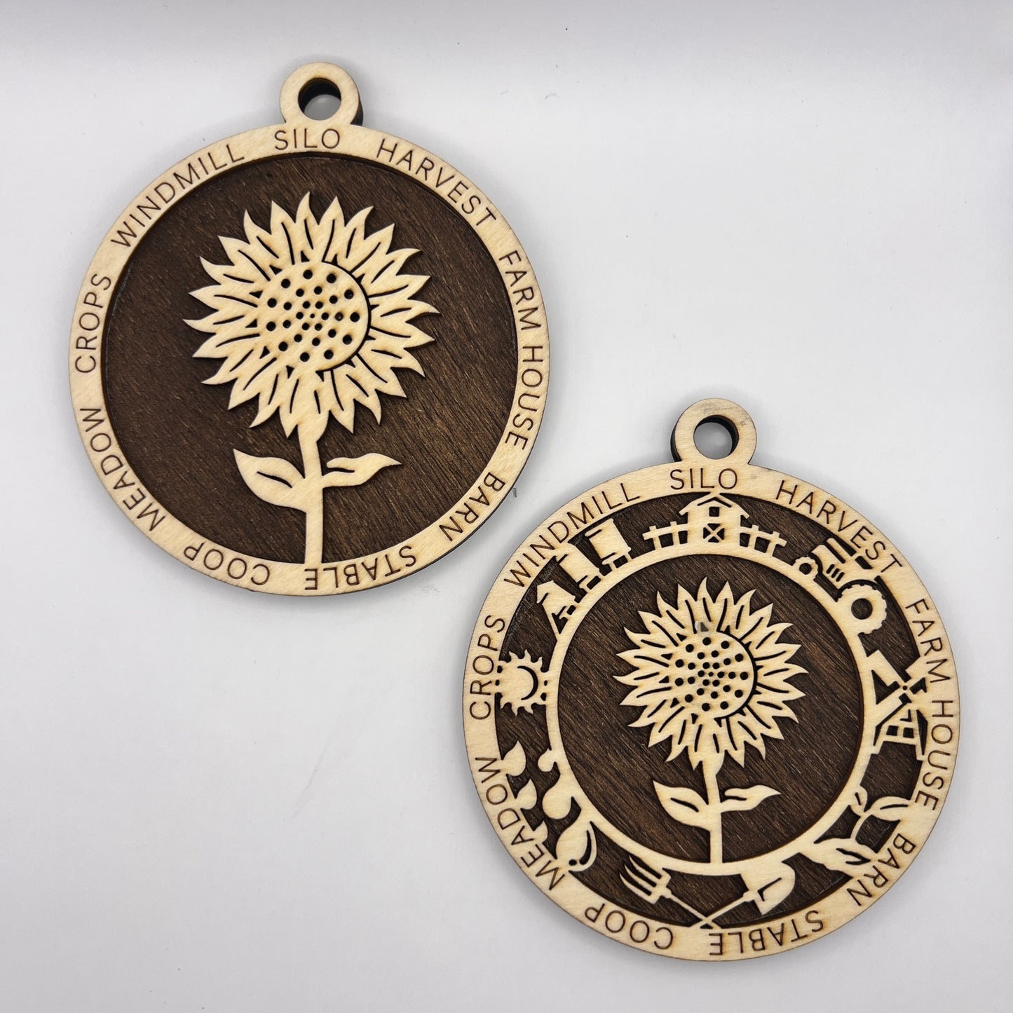 "Sunflower" Wooden Layered Ornament - 2 styles available