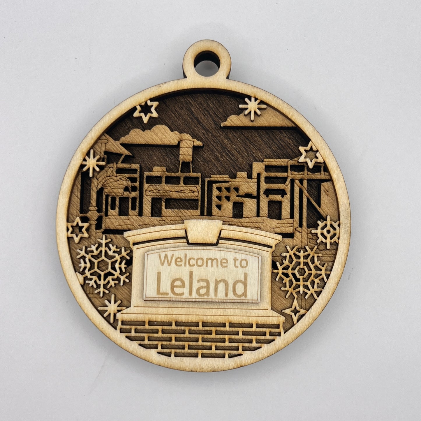 "Welcome to... " Wooden Layered Ornament / Magnet / Coaster (Customizable)