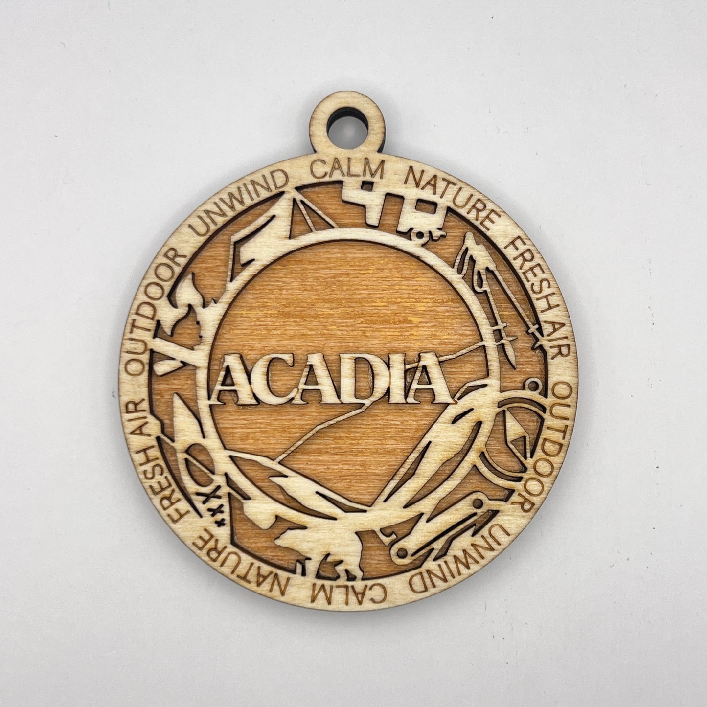 ACADIA - National Parks & Landmarks - Wooden Layered Ornament / Magnet / Coaster