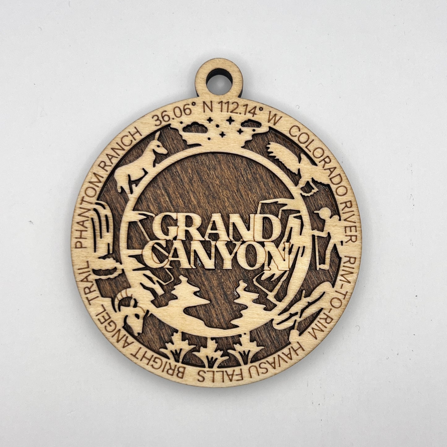 GRAND CANYON - National Parks & Landmarks - Wooden Layered Ornament / Magnet / Coaster
