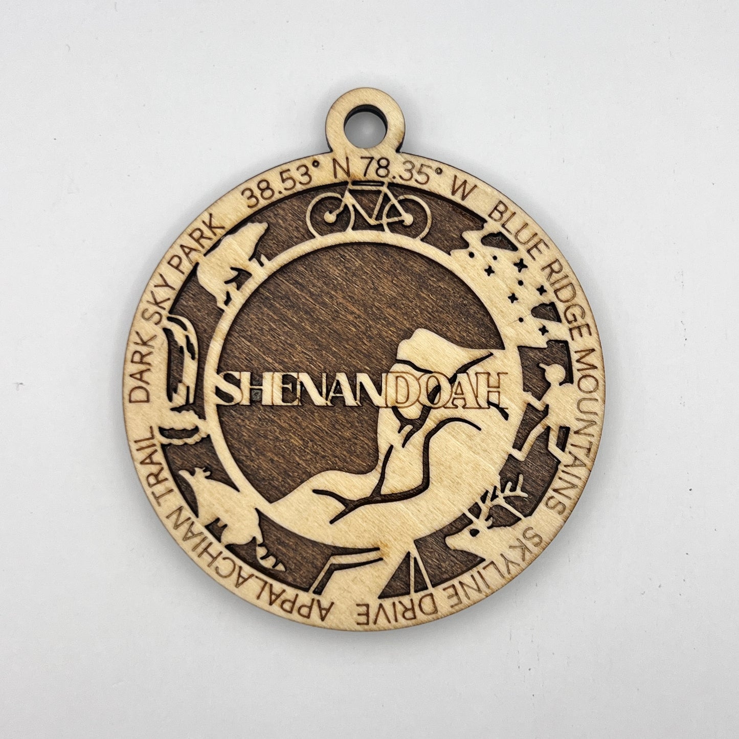 SHENANDOAH- National Parks & Landmarks - Wooden Layered Ornament / Magnet / Coaster