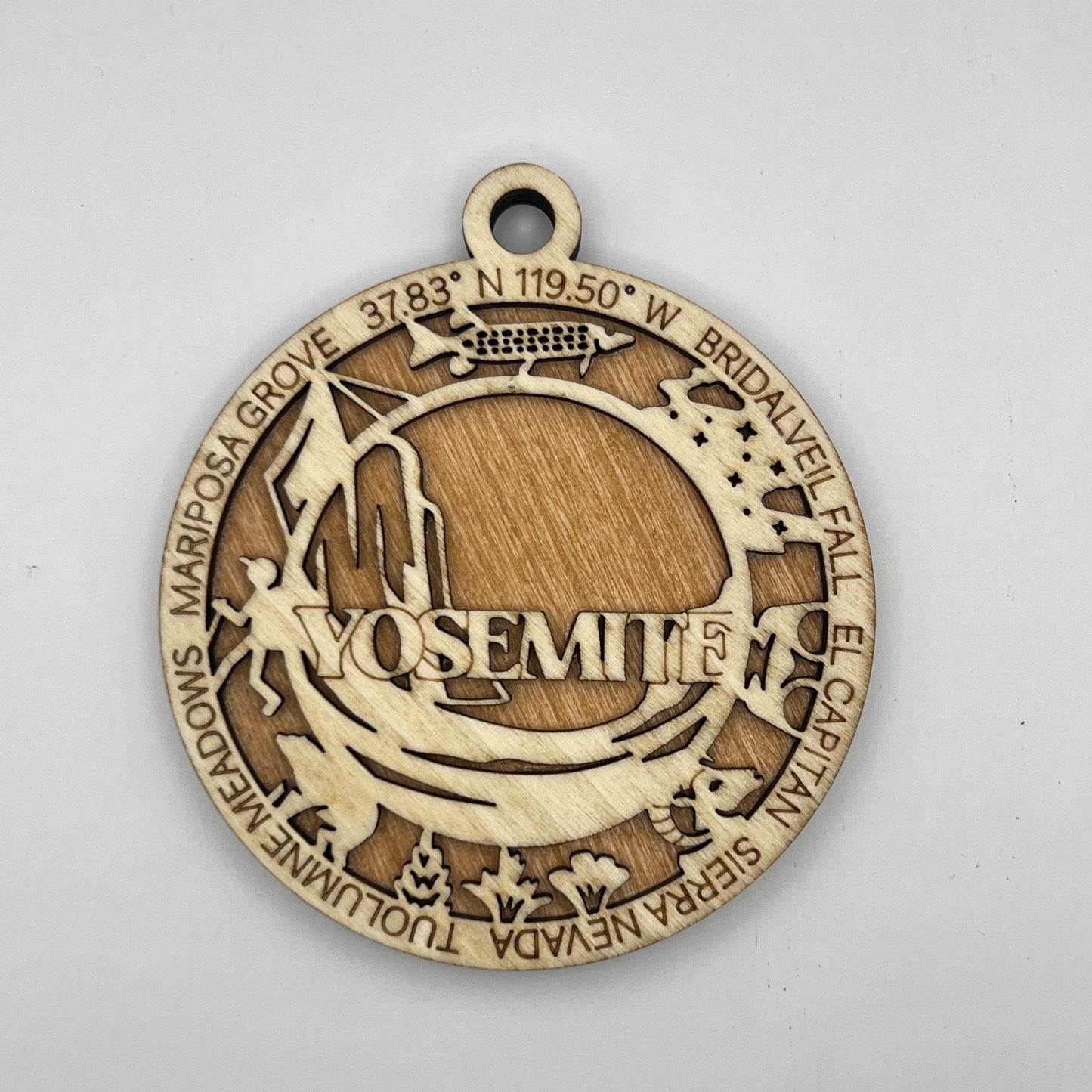 YOSEMITE- National Parks & Landmarks - Wooden Layered Ornament / Magnet / Coaster