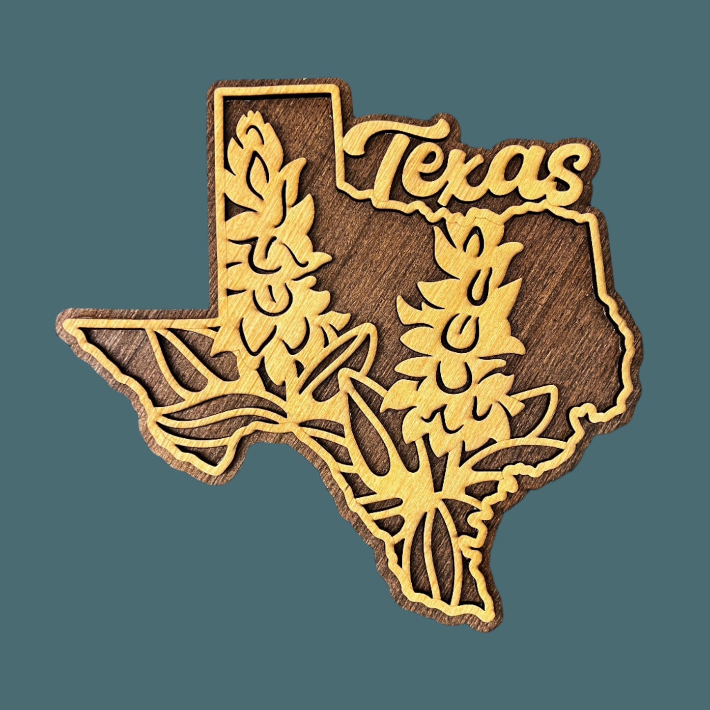 STATE FLOWER Wooden Layered Sign (~11")