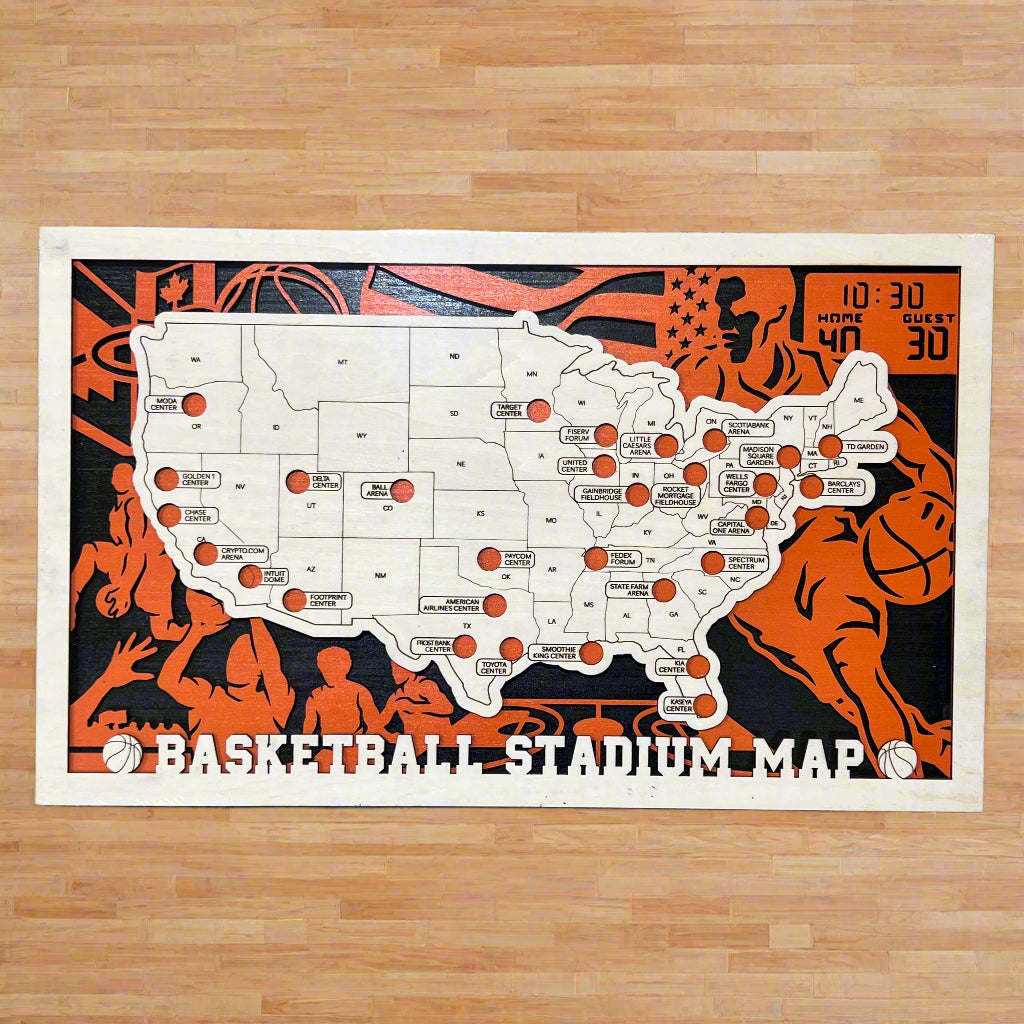Basketball Stadium Map ( 18” x 11” )