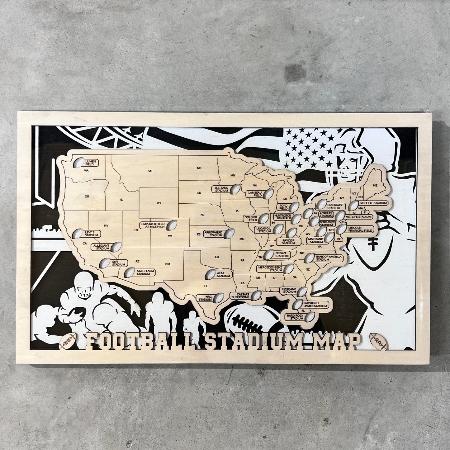 CHOOSE YOUR Stadium Map ( 18” x 11” )