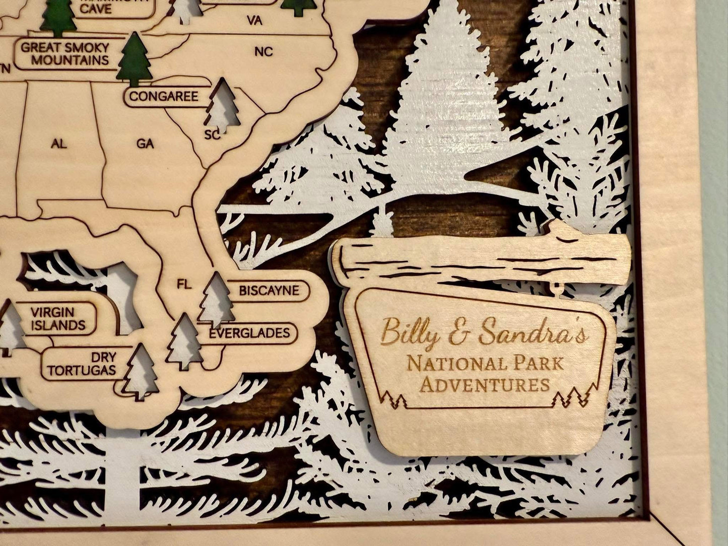 US National Parks Map ( 18” x 11” )