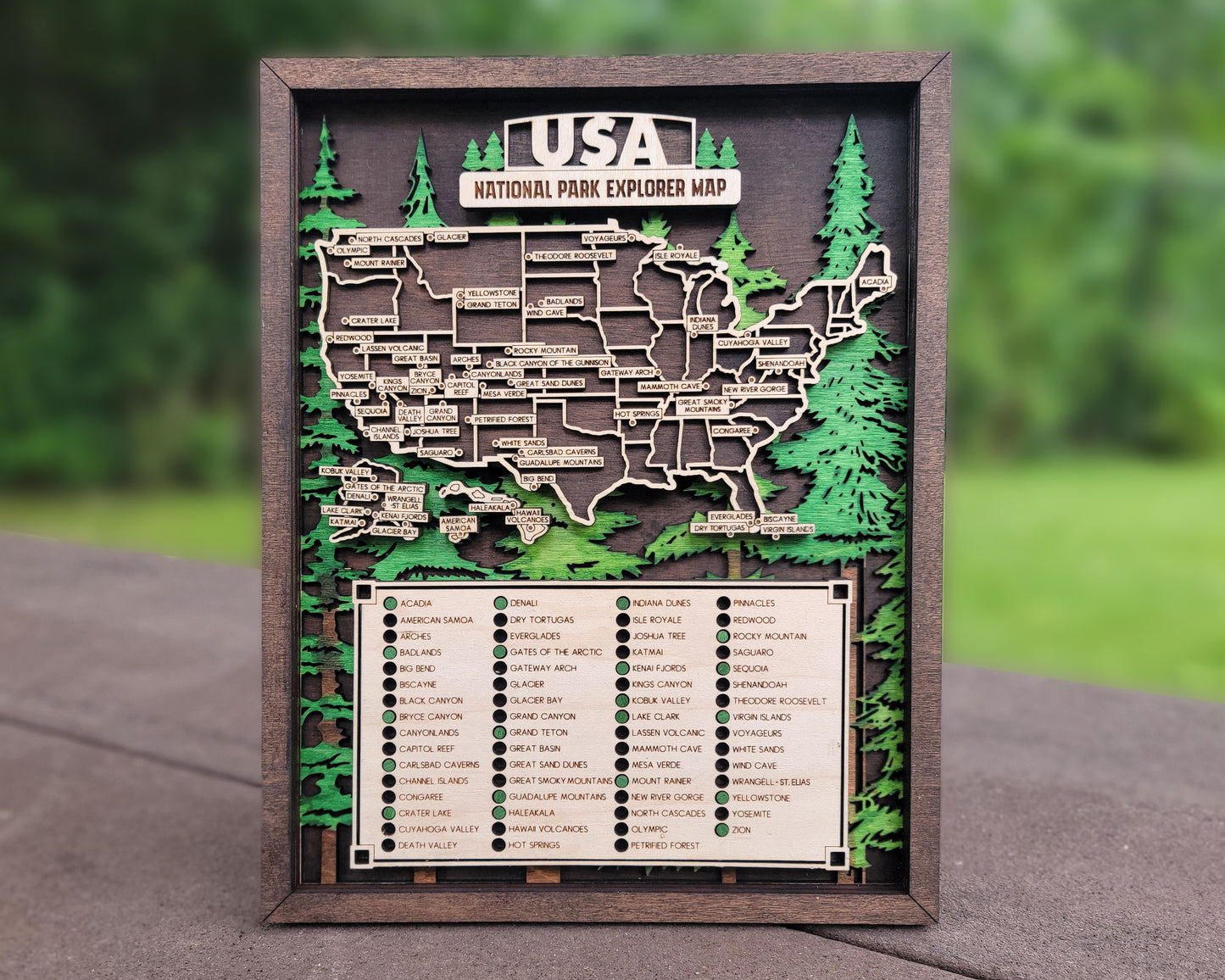 US National Parks Map ( 9” x 11” )