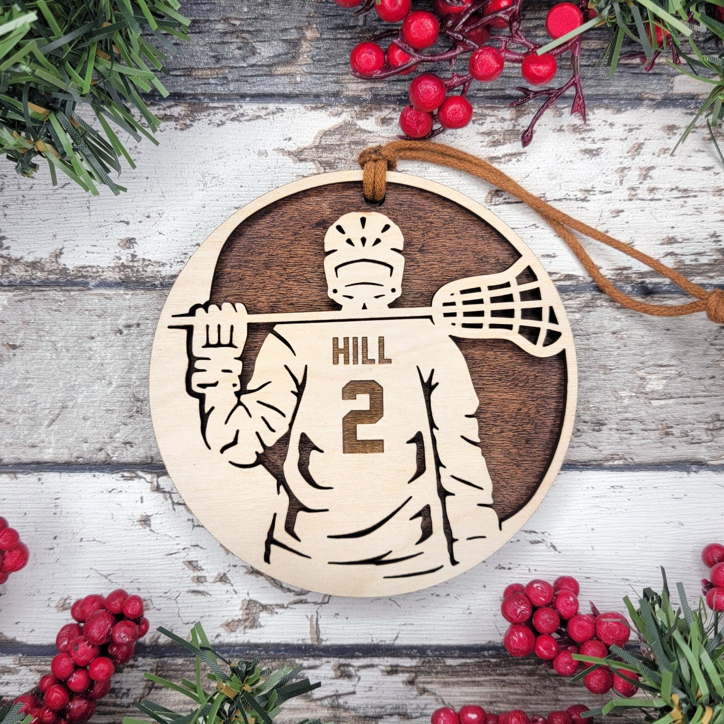 "LACROSSE" Stadium Series Wooden Layered Ornament (Customizable)