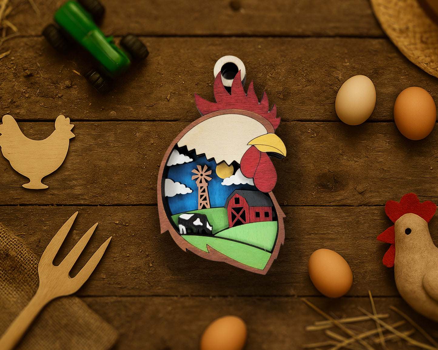 Layered Ornaments and Magnets