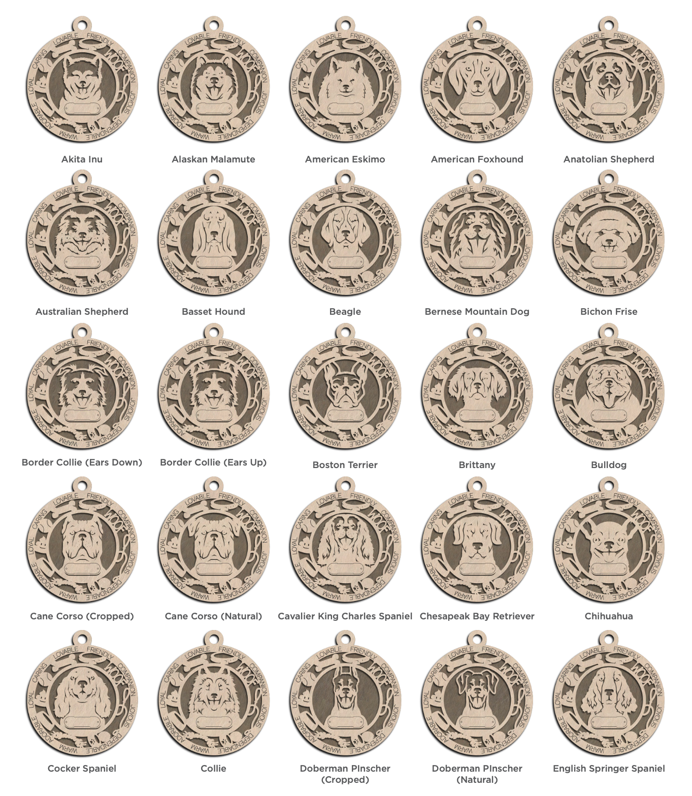 Dog Ornament (Customizable) Over 100 Dog Breeds!
