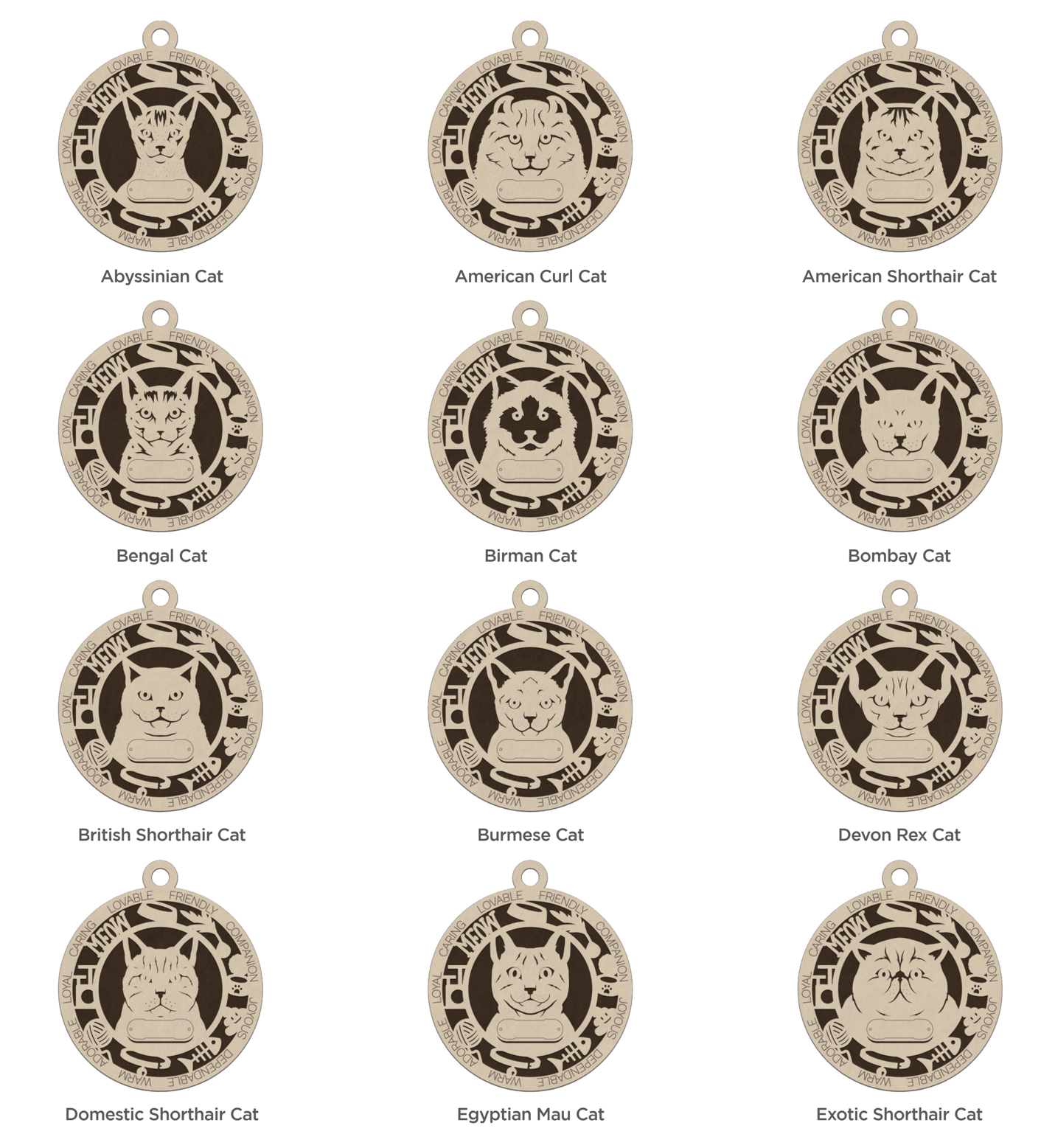 Cat Ornament (Customizable) Over 25 Cat Breeds!
