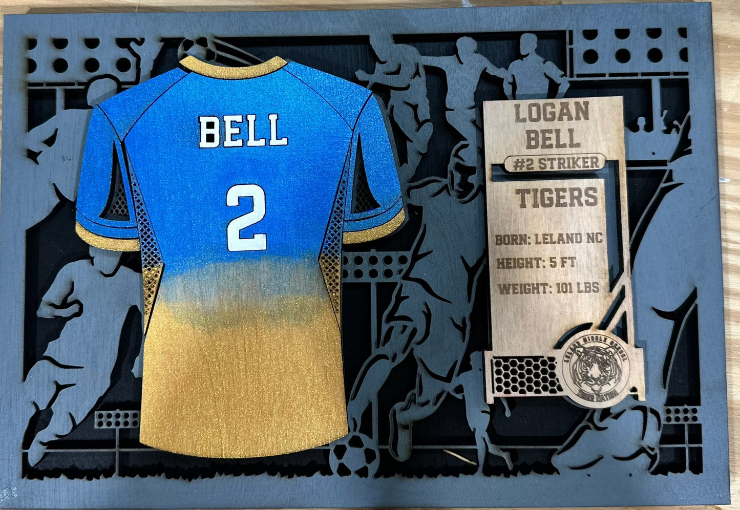 Sign - Soccer - Male Plaque Statistics Personalized