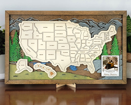 US State Travel Map ( 18” x 11” )