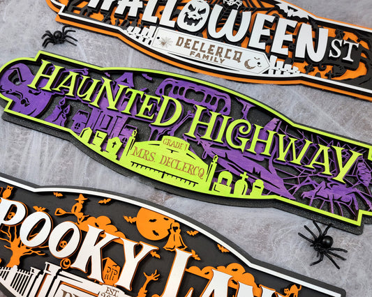 Spooktacular Halloween Street Signs