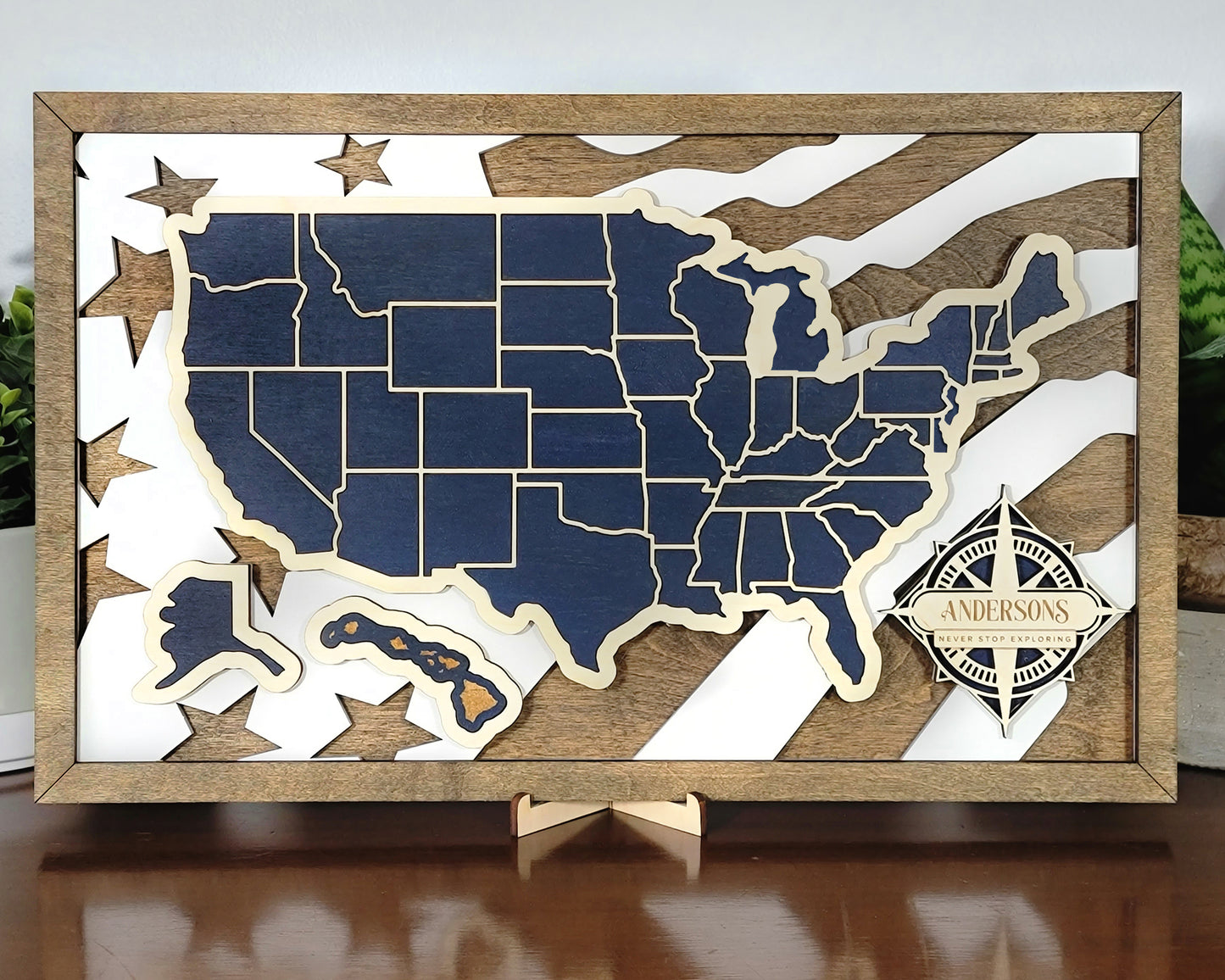 US State Travel Map ( 18” x 11” )