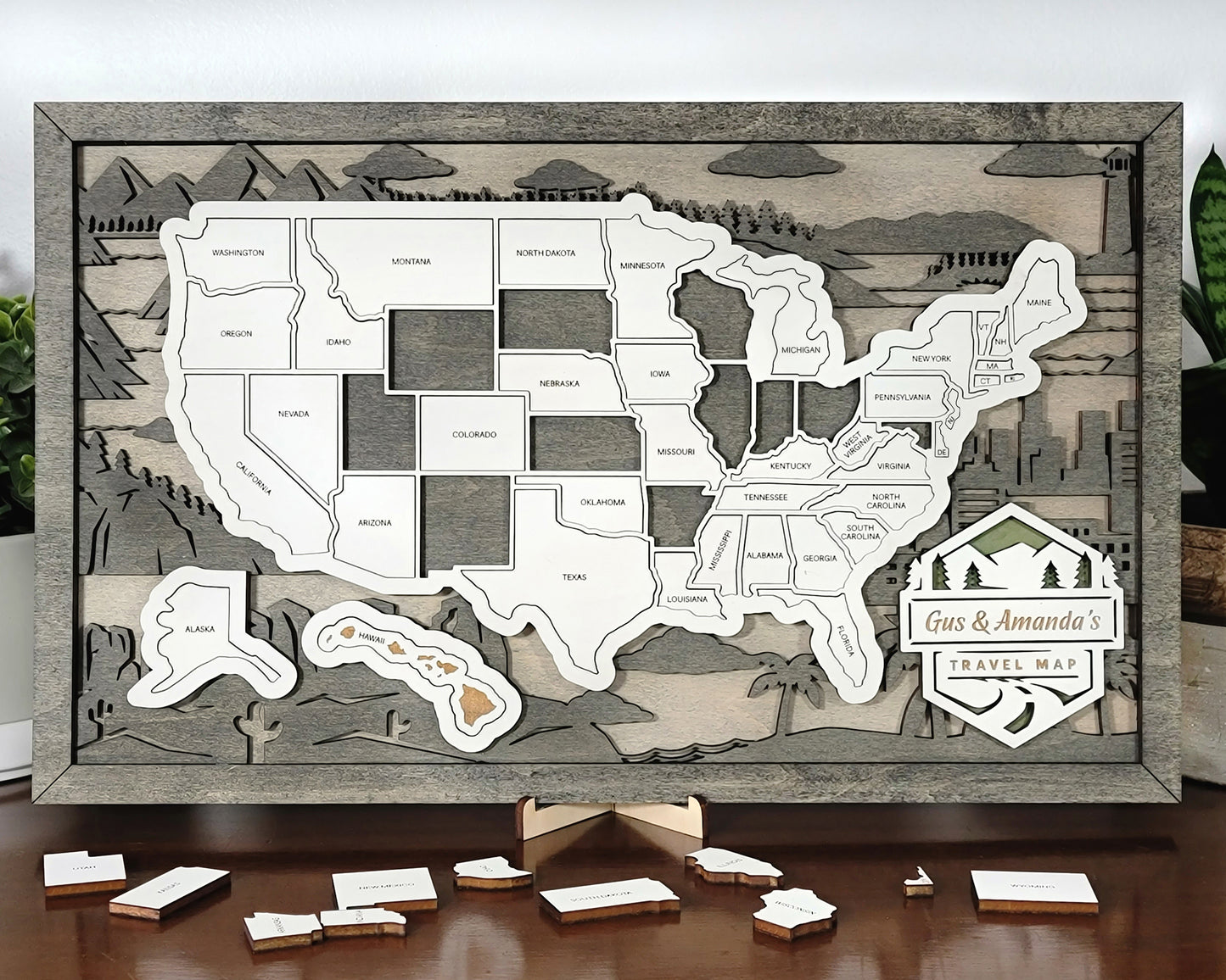 US State Travel Map ( 18” x 11” )