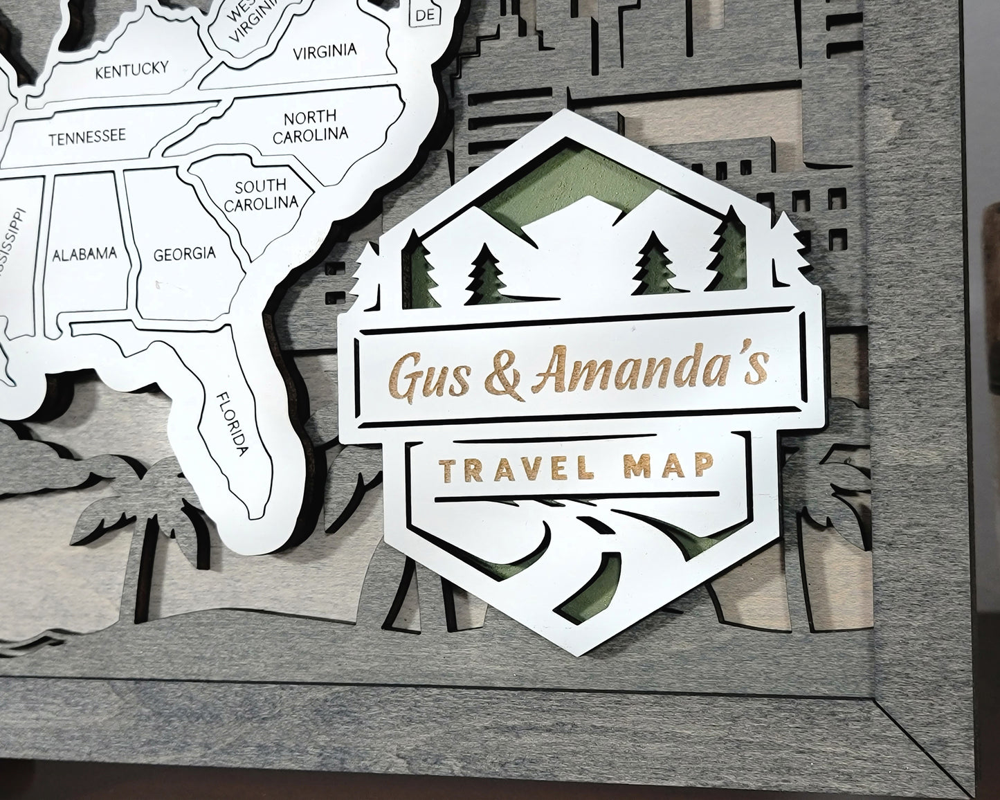 US State Travel Map ( 18” x 11” )