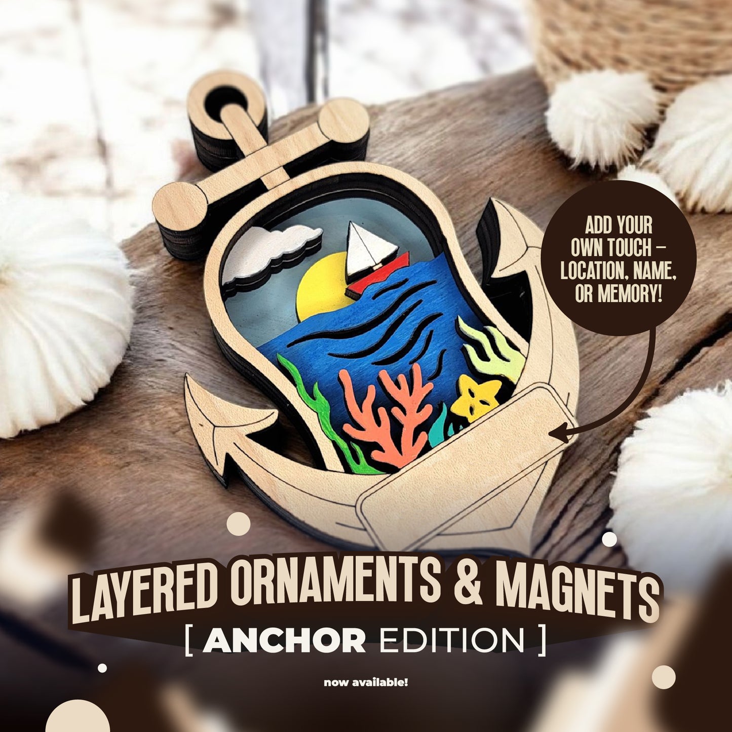 Layered Ornaments and Magnets