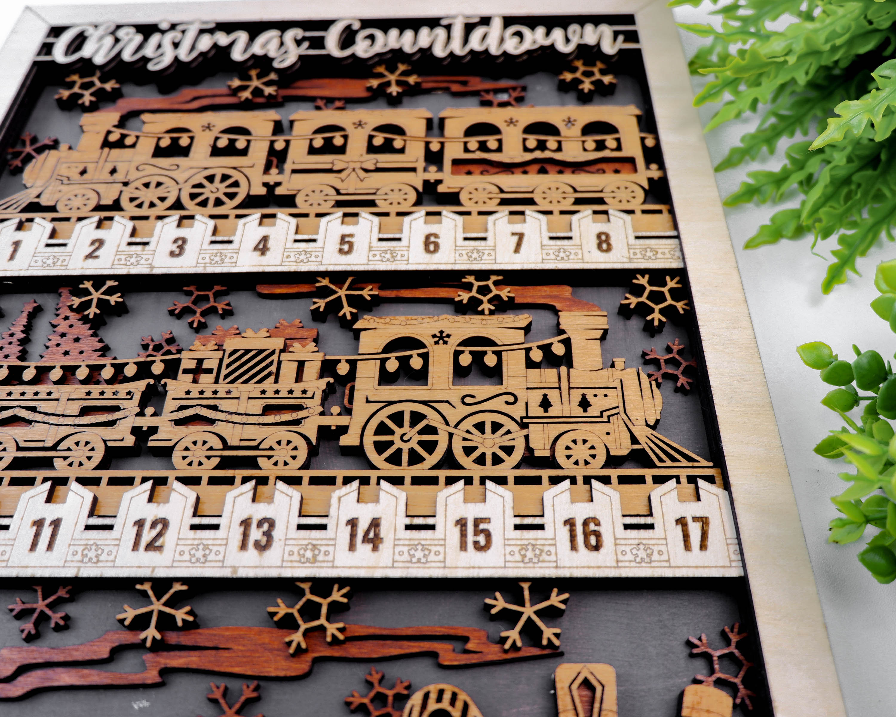Christmas Countdown - Santa Express Extra Large – Chaos Woodworks