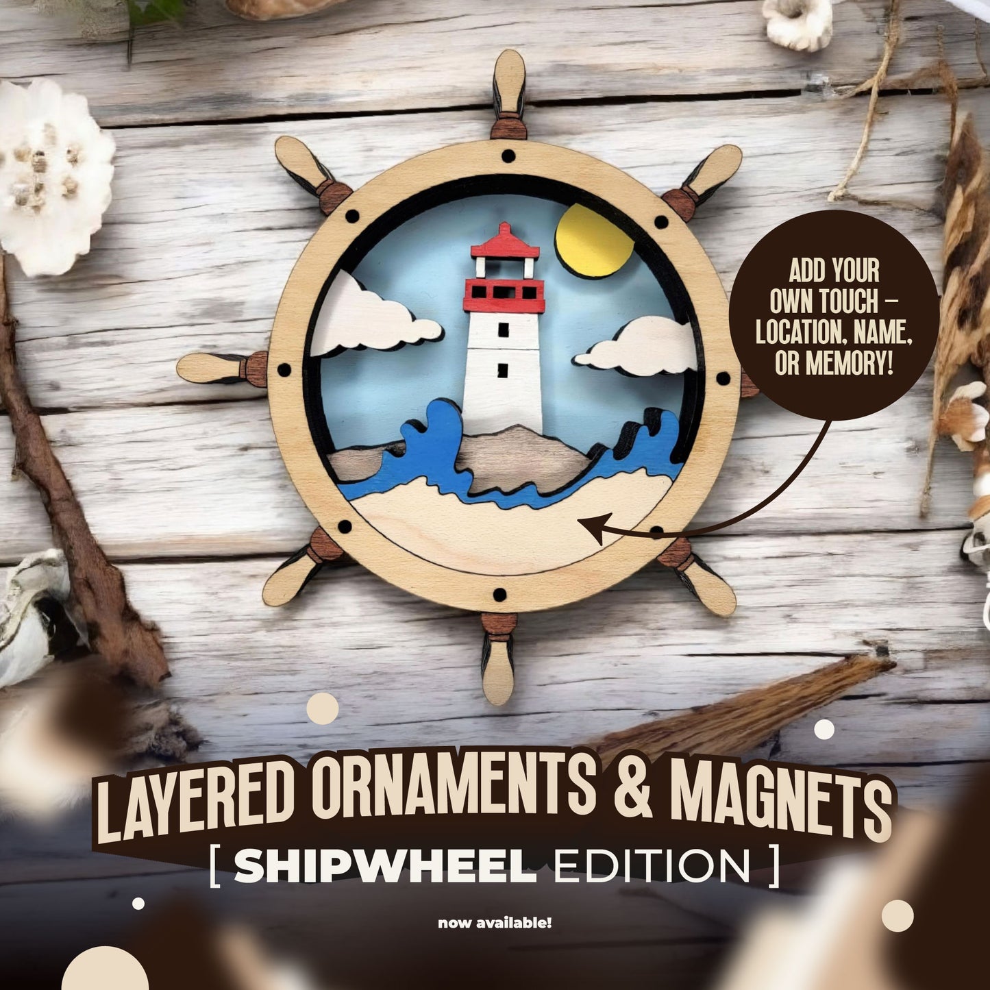 Layered Ornaments and Magnets